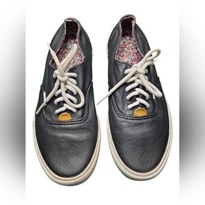 Vans California Black Leather Men's Low-top Lace-up Size Men's 7 Women's 8.5